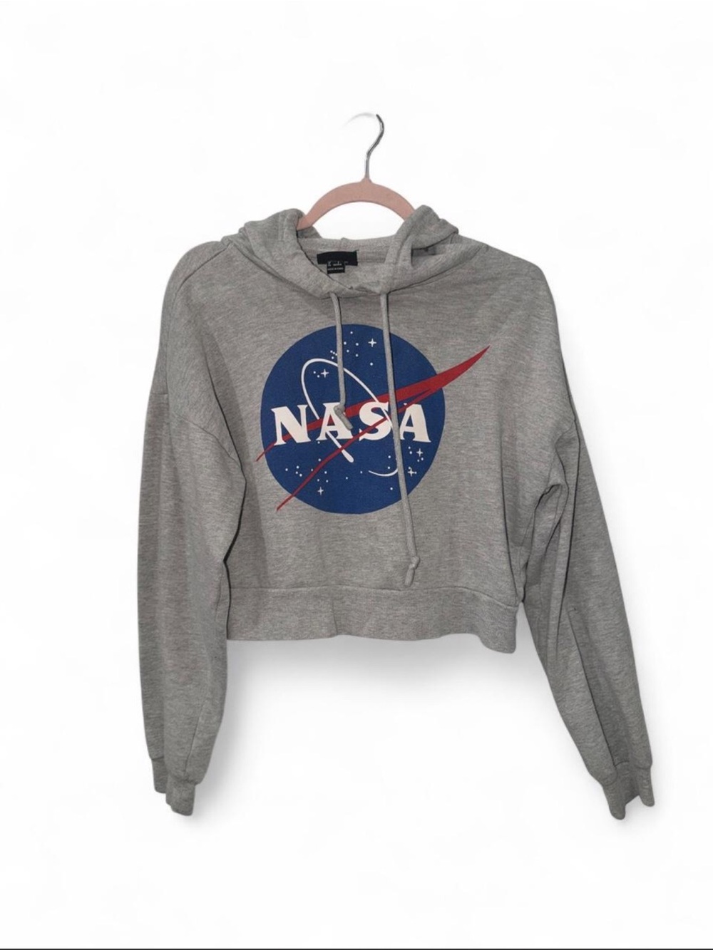 Chemistry Grey Cropped NASA Hoodie